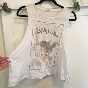 Brandy graphic muscle tee